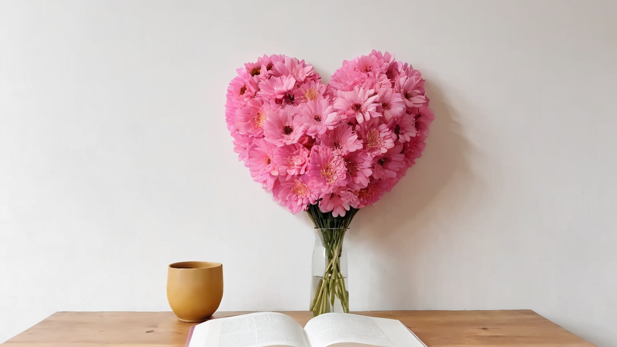 Blumen im Herzformat - 30 Tage Eigen-Coaching für ein starkes Selbst. 